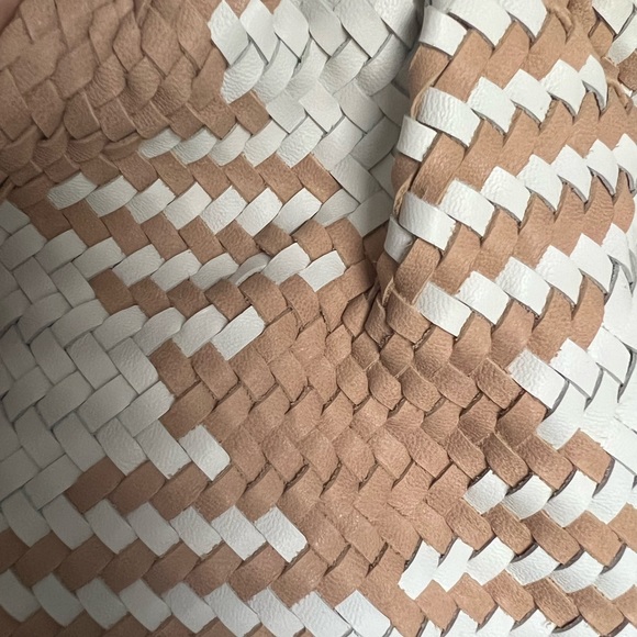 Nyla Woven Clutch in Tan and Cream Loeffler Randall - Picture 7 of 8